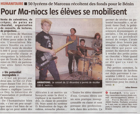 Article paru dans L'Echo le 24 février 2012