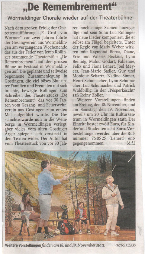 Artikel am "Luxemburger Wort" vum 16/11/2011