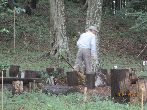 清掃作業は活動地内でも