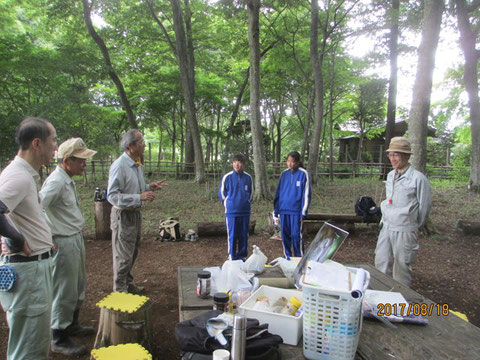 昼食後に夏ボラ体験の感想を聞き、解散です