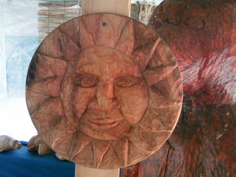 Sonne aus mahagoni 25 cm durchschnit