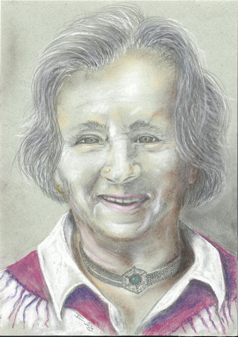 Portrait Pastellkreide 80er