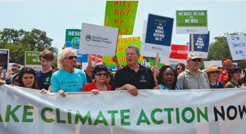 Le Marché du climat . Co-Starring Al Gore / Virgin.