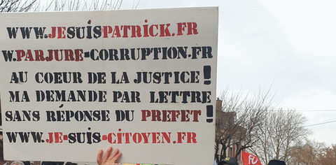 Manifestation à SAINT-QUENTIN le 10 décembre 2019 www.jesuispatrick.fr