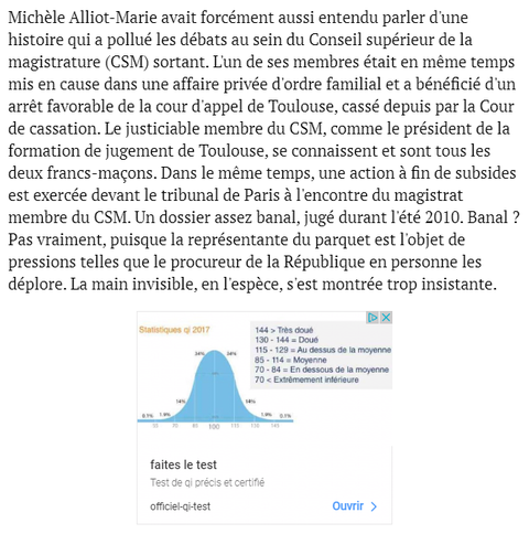 Quand l'appartenance maçonnique pèse dans la balance Par Sophie Coignard Publié le 01/02/2011 à 15h10 Le Point