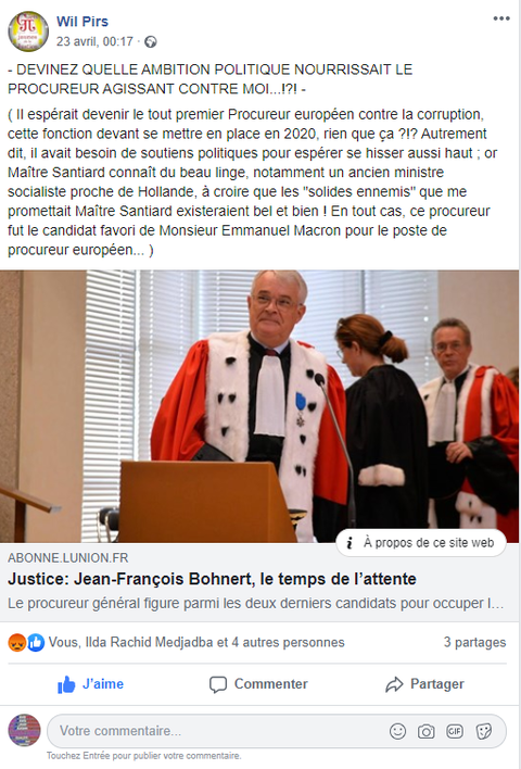 La loi du Silence Facebook WIL PIRS Maître Wildfried PARIS AVOCAT DISSISENT Menacé de mort en FRANCE www.jesuispatrick.fr ALERTE ROUGE www.alerterouge-france.fr