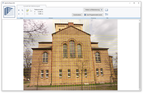 Add-On Photo mit eingerichteter Perspektive und Bezugsmaßen
