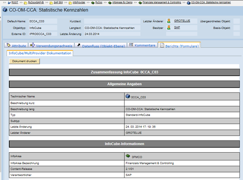 SAP-BW - Formular InfoCube