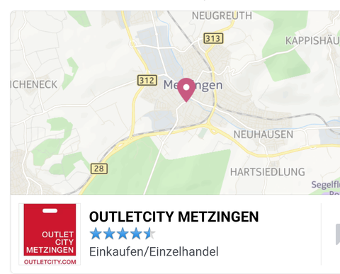 Lindenplatz Outletcity Metzingen bei Stuttgart