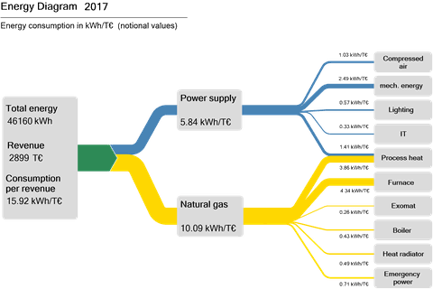 Energy flow diagram