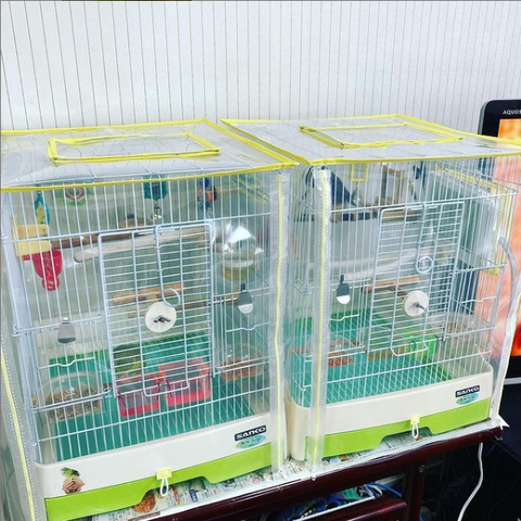 鳥インコ 鳥かご 保温 カバー 手作り 犬 ペット 鳥 犬 猫 ケージ カバー サークルカバー  ヒーター カバー(オーダーメイド 防寒 飛び散り防止 カバー )