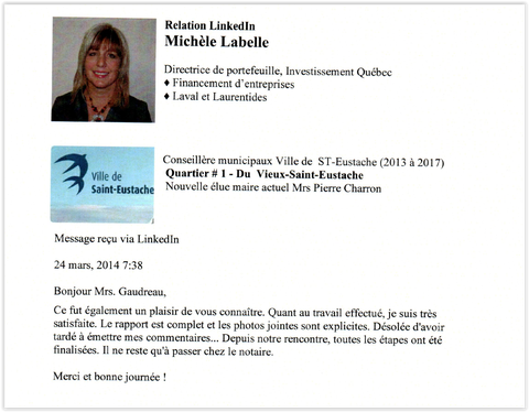 Daniel Gaudreau inspecteur en bâtiment chez INSPECTDETECT INC. est heureux d'avoir servie Mme Michèle Labelle en effectuant une inspection de type préachat au nom de l'entreprise Inspectdetect Inc. 