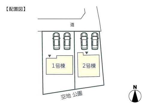 岡山県岡山市東区東平島の新築 一戸建て分譲住宅の区画図