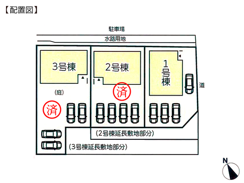 岡山県倉敷市児島味野の新築 一戸建て分譲住宅の区画図