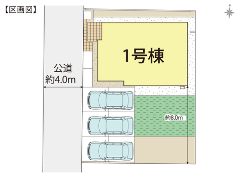 岡山市中区海吉の新築 一戸建て分譲住宅の区画図