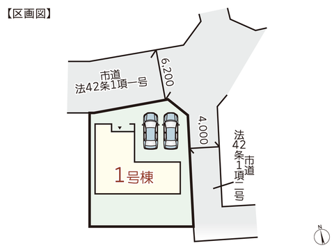 岡山県倉敷市笹沖の新築 一戸建て分譲住宅の区画図