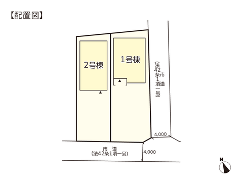 岡山市東区藤井の新築 一戸建て分譲住宅の区画図