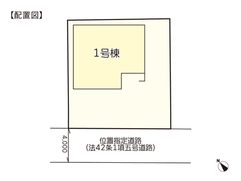 岡山市南区若葉町の新築 一戸建て分譲住宅の区画図