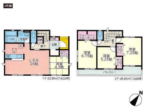 岡山県岡山市東区瀬戸町寺地の新築 一戸建て分譲住宅の間取り図