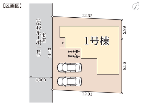 倉敷市亀島2丁目の新築 一戸建て分譲住宅の区画図