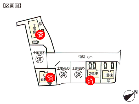 岡山県岡山市東区金岡東町の新築 一戸建て分譲住宅の区画図