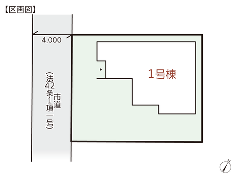 岡山県岡山市南区大福の新築 一戸建て分譲住宅の区画図