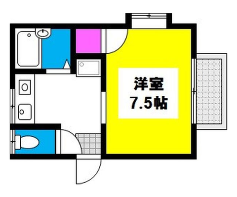 岡山県岡山市北区絵図町の賃貸物件 間取り図