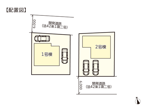 岡山県瀬戸内市邑久町山田庄の新築 一戸建て分譲住宅の区画図