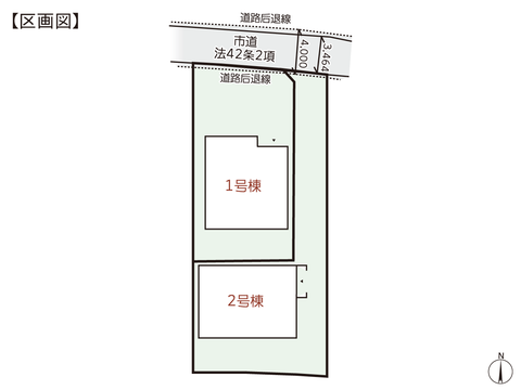 岡山県倉敷市堀南の新築 一戸建て分譲住宅の区画図