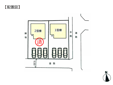 岡山県岡山市中区山崎の新築 一戸建て分譲住宅の区画図