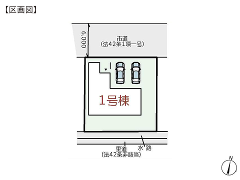 岡山県玉野市槌ケ原の新築 一戸建て分譲住宅の区画図