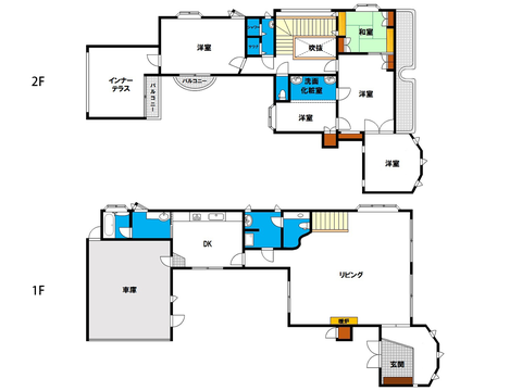 住所の新築 一戸建て分譲住宅の間取り図