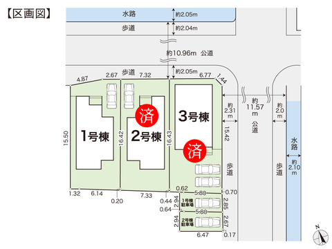 岡山県岡山市南区南輝の新築 一戸建て分譲住宅の区画図