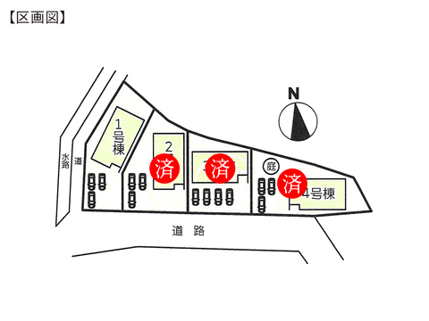 岡山市中区四御神の新築 一戸建て分譲住宅の区画図