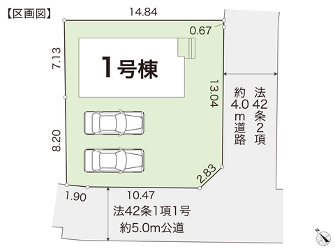 岡山県瀬戸内市長船町福岡の新築 一戸建て分譲住宅の区画図