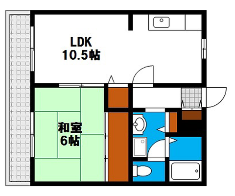 岡山市北区西崎本町の賃貸物件 間取り図