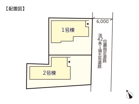 岡山県岡山市南区福田の新築 一戸建て分譲住宅の区画図