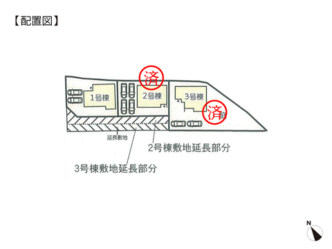 岡山県岡山市東区広谷の新築 一戸建て分譲住宅の区画図