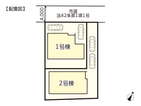 岡山県岡山市中区江並の新築 一戸建て分譲住宅の区画図