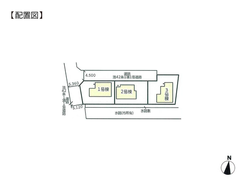 岡山県岡山市北区原の新築 一戸建て分譲住宅の区画図