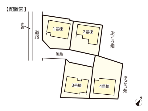 岡山県岡山市東区瀬戸町下の新築 一戸建て分譲住宅の区画図