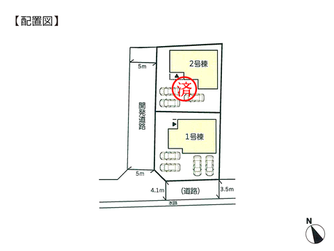 岡山県玉野市槌ヶ原の新築 一戸建て分譲住宅の区画図