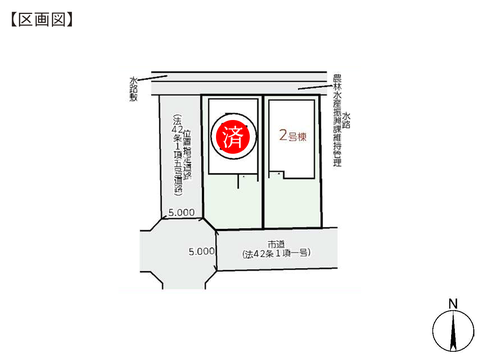 岡山県岡山市中区乙多見の新築 一戸建て分譲住宅の区画図