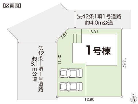 岡山県玉野市御崎2丁目の新築 一戸建て分譲住宅の区画図