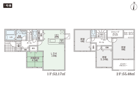 倉敷市福田町福田の新築 一戸建て分譲住宅の間取り図