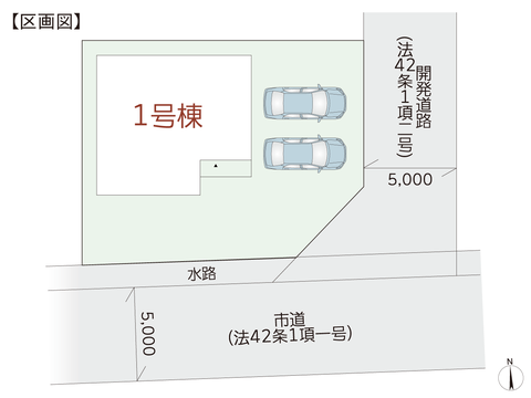 岡山県倉敷市中畝2丁目の新築 一戸建て分譲住宅の区画図