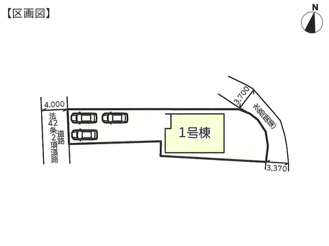 岡山市北区平野の新築 一戸建て分譲住宅の区画図