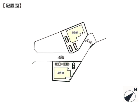 岡山県倉敷市中庄の新築 一戸建て分譲住宅の区画図