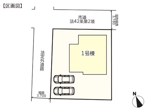 岡山県倉敷市水島北瑞穂町の新築 一戸建て分譲住宅の区画図