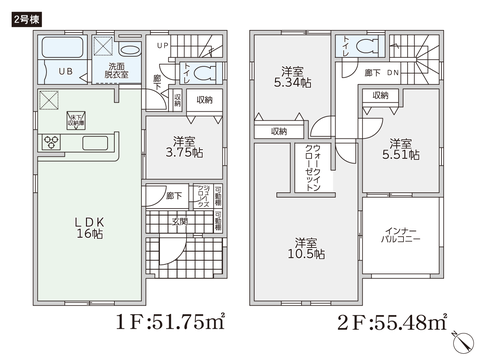 岡山県岡山市中区兼基の新築 一戸建て分譲住宅の間取り図